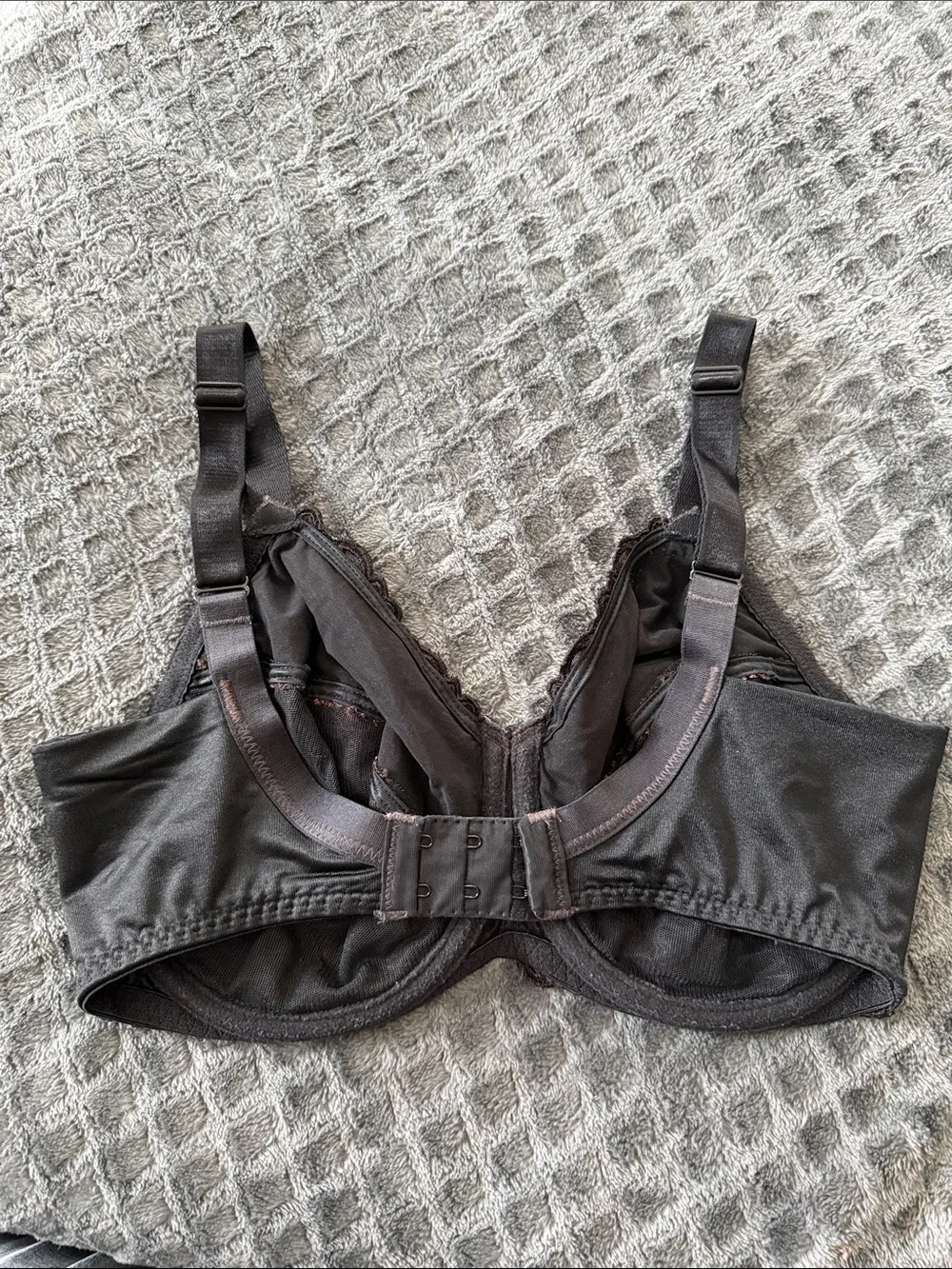 Wacoal Brown Lace Underwire Bra with Floral Embroidery